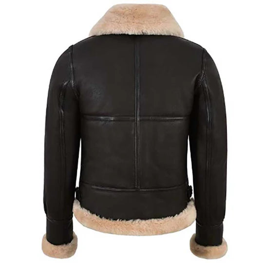 Women Flying Aviator Real Sheepskin Leather Jacket