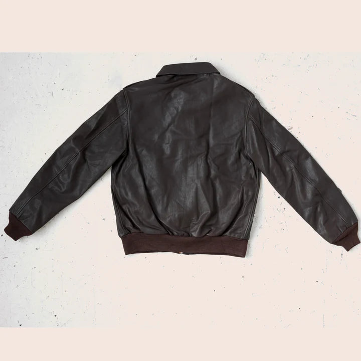 A2 Horseskin  Brown Flying Leather Bomber Jacket