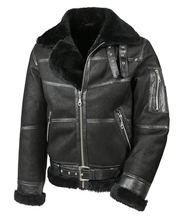 Aviator B16 Sheepskin Shearling Leather Jacket for Men