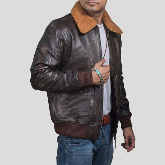 Kane Brown Lambskin Bomber Leather Jacket