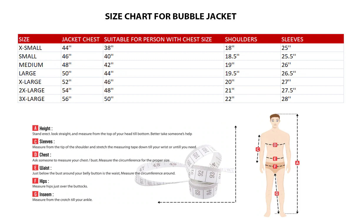 Men Size Chart