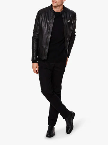 Black Leather Jacket for Men